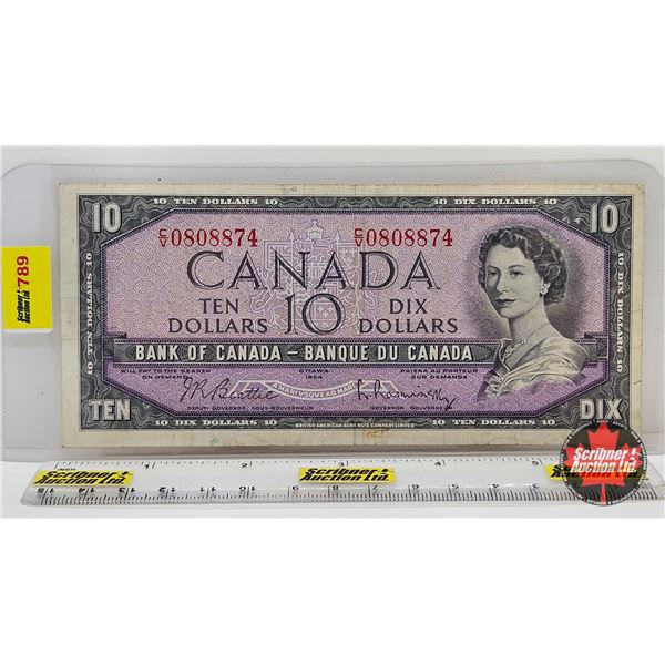 Canada $10 Bill 1954 : Beattie/Rasminsky #CV0808874