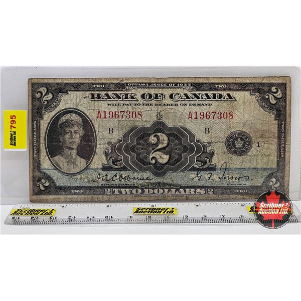 Bank of Canada $2 Bill 1935 : Osbourne/Towers #A1967308