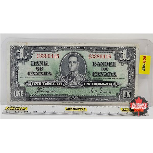 Bank of Canada $1 Bill 1937 : Coyne/Towers #WM3380418
