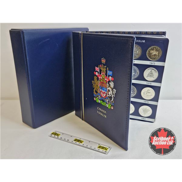Canada RCM Dollar Collection in Blue Leuchtturn Lighthouse Collector Portfolio (29 Coins) (1971 - 19