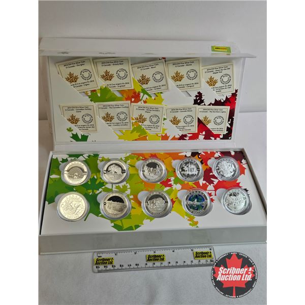 RCM Canada 2014 : O Canada : $10 Fine Silver ~ Ten-Coin Set (99.99%) - The Igloo (COA #26088) - Griz