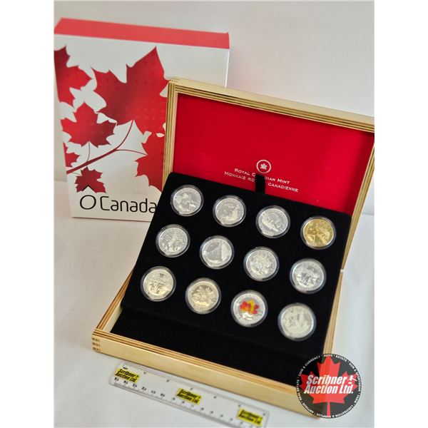 RCM Canada 2013 : $10 Fine Silver 12-Coin Set : O Canada (99.99%) - The Beaver (COA#26898) - The inu