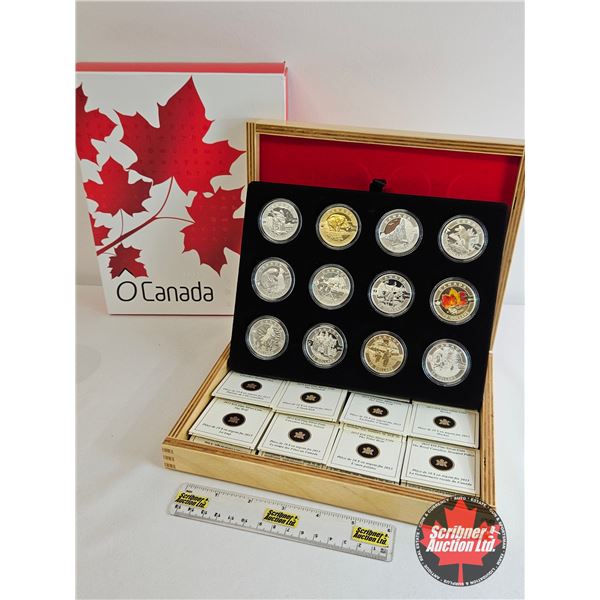 RCM Canada 2013 : $10 Fine Silver 12-Coin Set : O Canada (99.99%) - Inukshuk (COA #32154) - The Pola