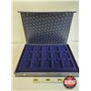 Image 2 : Blue Leuchtturn Lighthouse Collector Coin Collector Case (Empty) (4 Trays / Holds 60 Coins Total)