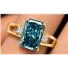 Image 1 : 10k (1.6g), Blue Lab Diamond (1.7+0.03ct) Ring, Size 5.75 Appraised value $3400