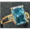 Image 3 : 10k (1.6g), Blue Lab Diamond (1.7+0.03ct) Ring, Size 5.75 Appraised value $3400