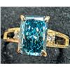 Image 4 : 10k (1.6g), Blue Lab Diamond (1.7+0.03ct) Ring, Size 5.75 Appraised value $3400