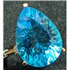 Image 2 : 10k(2.4g), Blue Topaz (5.2ct) Ring, Size 6.25 Retail value $3000