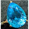 Image 4 : 10k(2.4g), Blue Topaz (5.2ct) Ring, Size 6.25 Retail value $3000