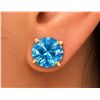 Image 1 : 14k(0.98g), Blue Topaz (4.5ct) Earring Retail value $1000