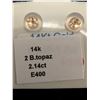 Image 3 : 14k(0.98g), Blue Topaz (4.5ct) Earring Retail value $1000