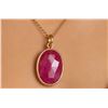 Image 1 : 10k(0.79g),  Natural Ruby (3ct) Pendant Retail value $800