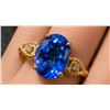 Image 1 : 10k(2.3g), Tanzanite (3.3ct), Lab Diamond (0.03ct) Ring, Size 7 : Retail Value $2400