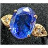 Image 4 : 10k(2.3g), Tanzanite (3.3ct), Lab Diamond (0.03ct) Ring, Size 7 : Retail Value $2400