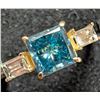 Image 3 : 10k(1.4g), Blue Lab Diamond (1.2+0.1ct) Ring, Size 5.75 Appraised value $2550
