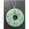Image 2 : Silver(app 15g),  Genuine Jadeite Necklace 16-22" Retail value $240