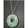Image 5 : Silver(app 15g),  Genuine Jadeite Necklace 16-22" Retail value $240