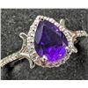 Image 2 : Silver(2.84g), Amethyst (1.25ct) Ring Retail value $200