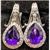 Image 2 : Silver(4.25g), Amethyst (2.5ct) Earring Retail value $260