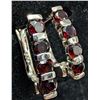 Image 2 : Silver(3.73g),  Garnet (0.8ct) Earring Retail value $240