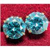 Image 2 : 14k Blue Lab Diamond (0.42ct) Earring Retail value $800