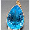 Image 2 : 10k(2g),  Blue Topaz (8.5ct) Pendant Retail value $1200