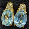 Image 3 : Silver(3.54g),  Blue Topaz (3ct) Earring Retail value $240