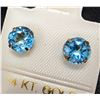 Image 3 : 14k Blue Topaz (2.14ct) Earring Retail value $800