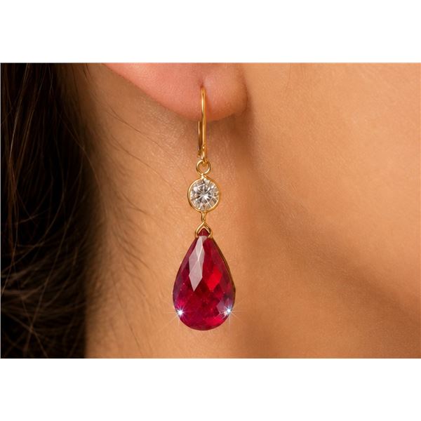 10k(1.7g), Ruby (7ct) Earring Retail value $1600