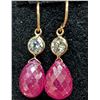 Image 3 : 10k(1.7g), Ruby (7ct) Earring Retail value $1600