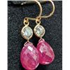 Image 4 : 10k(1.7g), Ruby (7ct) Earring Retail value $1600
