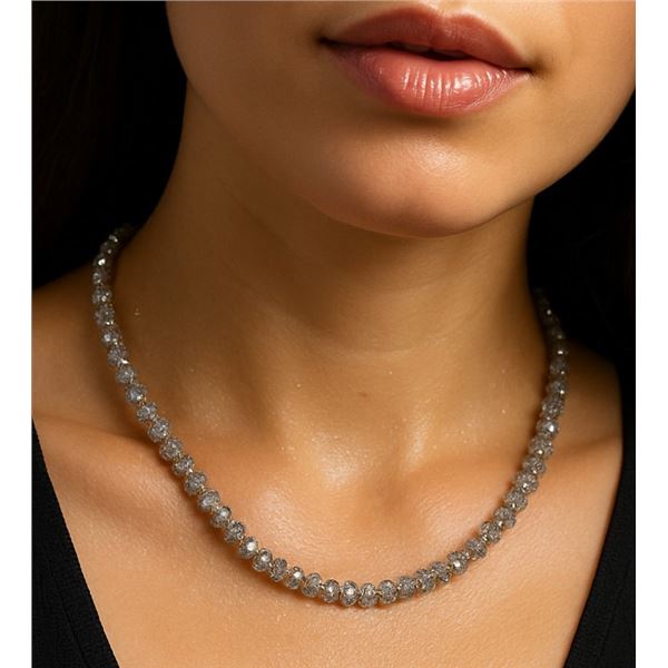 Natural Diamond (15ct), Lab Diamond (0.65ct) Necklace 15-16" Appraised value $455