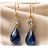 Image 2 : 10k(1.77g),  Blue Sapphire (app 6.5ct) Earring Retail value $1200
