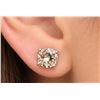 Image 1 : 18k(1.1g), Natural Color Diamond (1ct) Stud Earring Appraised value $3325