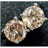 Image 3 : 18k(1.1g), Natural Color Diamond (1ct) Stud Earring Appraised value $3325