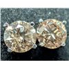 Image 5 : 18k(1.1g), Natural Color Diamond (1ct) Stud Earring Appraised value $3325