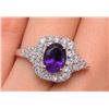 Image 1 : Silver(3.88g), Amethyst  (1.5ct) Ring Retail value $320