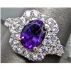 Image 3 : Silver(3.88g), Amethyst  (1.5ct) Ring Retail value $320