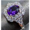 Image 4 : Silver(3.88g), Amethyst  (1.5ct) Ring Retail value $320