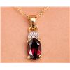 Image 1 : Silver(0.6g), Garnet  (0.5ct) Pendant Retail value $100