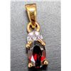 Image 2 : Silver(0.6g), Garnet  (0.5ct) Pendant Retail value $100