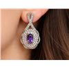 Image 1 : Silver(5.11g), Amethyst (0.5ct) Earring Retail value $440
