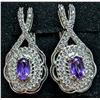 Image 2 : Silver(5.11g), Amethyst (0.5ct) Earring Retail value $440