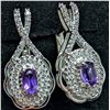 Image 3 : Silver(5.11g), Amethyst (0.5ct) Earring Retail value $440
