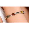 Image 1 : Silver(8.79g), Amber Bracelet 7-8" Retail value $350