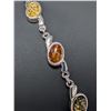 Image 4 : Silver(8.79g), Amber Bracelet 7-8" Retail value $350