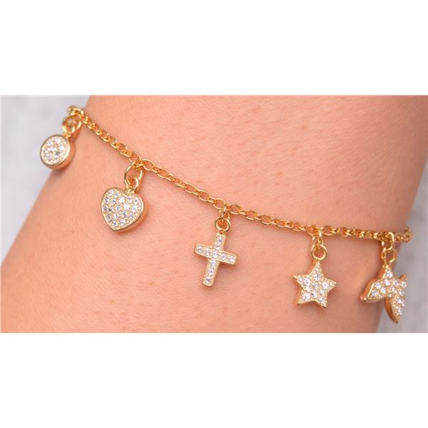 Silver(2.93g), CZ Bracelet 7-8" Retail value $120