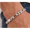 Image 1 : Silver(11.1g), Rhodium Plated Men's Bracelet 8" Retail value $340