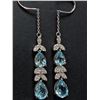 Image 3 : Silver(4.38g), Blue Topaz (2ct) Earring Retail value $320