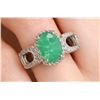 Image 1 : Silver(2.66g), Emerald (1ct) Ring Retail value $300